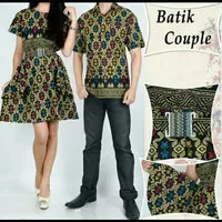 Setelan Batik Couple/Pasangan Dress Batik Katun Modern Etnik Party