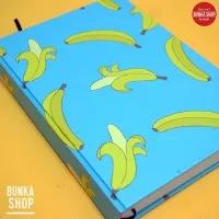 Note Book Doodle Banana Pattern Hardcover 200 lembar