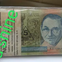 uang kertas kuno negara Brazil, jual per 100 lembar urut, barang Asli.