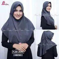 Bergo Plain Laura - Hijab Kerudung Bestseller Tali serut ngaji mall