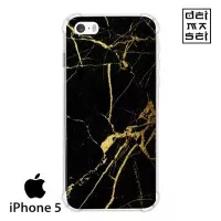 Marble Black Gold Casing Iphone 5 5s Anti Crack Anticrack Custom Case