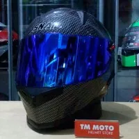 Helm Snail FFs1 Motif Carbon - Visor Iridium Blue