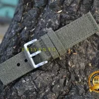 Strap tali jam tangan canvas kanvas 20 22 24mm hijau nylon