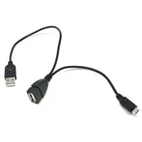 Kabel cable OTG Micro USB to USB Male and Female Black Hitam Android -