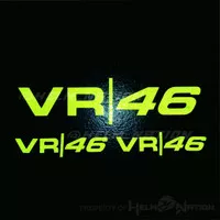 Sticker Helm VR 46 Cutting Stiker 3pcs