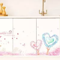 50X70 XL7143 PINK GRASS LOVE WALLSTICKER WAL STIKER