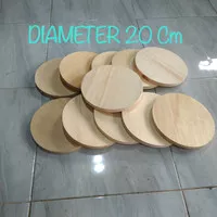 Talenan Kayu Pinus Model Bulat Diameter 20 cm / Wooden Cutting Board