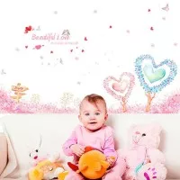 50X70 XL7143 PINK GRASS LOVE WALLSTICKER WAL STIKER