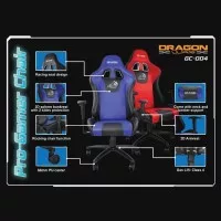 ELEPHANT DRAGONWAR GC-004 PRO-GAMER Black blue Gaming Chair