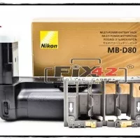 Battery Grip For Nikon Mb-D80 For D80 D90 EN-EL3E 6xAA.