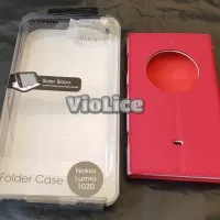 Flip Cover NOKIA Lumia 1020 Folder Case Red / Merah Bisa Standing