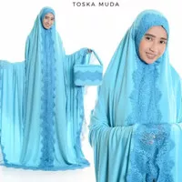 Mukena Langsung Jubah Renda Tosca / Mukena / Mukena Terusan / Jubah