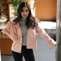 Oversize jaket pink/zara jacket/Zara jeans jacket/ jaket zara