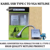 Kabel USB Type-C to VGA - Female Adapter Converter Netline