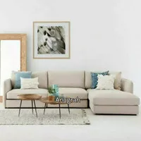 sofa L minimalis sofa keluarga tipe L ukuran 220x160
