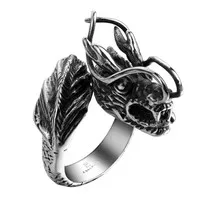 dragon / naga skull ring / cincin tengkorak import