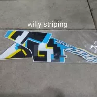 Striping sticker lis honda beat pop cw thn 2016 putih hitam