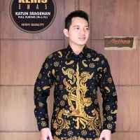Batik Solo Kemeja Keris Emas Katun Sragenan Batik Amanah Surakarta