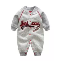 baju bayi jumper jersey baseball grey for baby