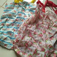 Tote bag tas belanja bahan parasut lipat bunga shabby chic bagus