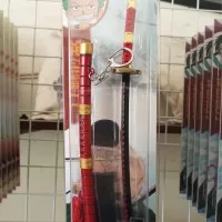 Gantungan Kunci Pedang Anime Zorro Merah One Piece