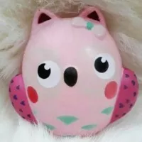 Terlaris Mainan Squisy Squishy Burung Hantu Pink OWL Squisi Lucu Anak
