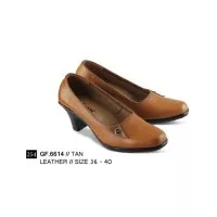 Women Formal Shoes Sepatu Pantofel Wanita Coklat Tan Golfer GF.6614