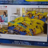 Sprei lady rose disperse motif minions size 180 x 200