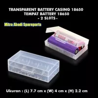 Kotak Tempat Baterai / Battery Box Case 2 Slots 18650 Transparent