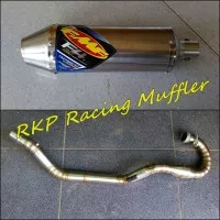 Knalpot FMF F4 oval stainless steel Kawasaki DTracker 150 & KLX 150