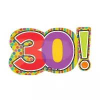 Anagram Foil 30`s Big Birthday Balloon | Balon Foil Ulang Tahun