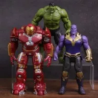 Figure Avengers Infinity War 1 set isi 3 pcs Hulk Thanos Hulkbuster A