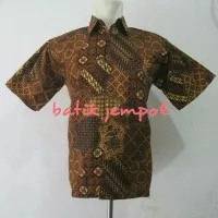 Hem batik motif sekar jagad coklat (bisa seragaman)