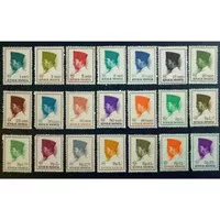 Full set perangko Sukarno hadap samping 21 lembar paket stamp