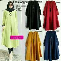 Lena Long Tunik/Blouse Tunik Muslim/Baju Atasan Wanita/Dress Panjang