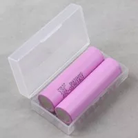 Transparent Battery Case for 18650 Tempat Baterai (isi 2pcs)