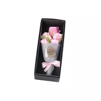 Buket Bunga Mawar Pink Sabun Gift Kado Valentine Bouquet Roses 5 Soap