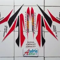 Stiker Striping Motor Honda CB 150 R 2014 Putih-Merah