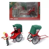 Tiny 1/35 Hongkong Rickshaw with Figure