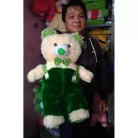 Boneka beruang teddy bear hijau green jumbo besar murah