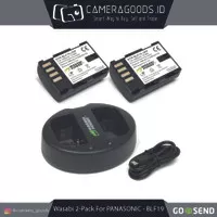 Wasabi Power Battery 2-Pack And Dual USB Charger For Panasonic Lumix