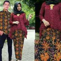 couple setelan Batik /couple kebaya modern/baju couple murah/kekinian
