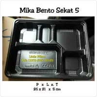 Mika Bento Sekat 5 HITAM/ Bento Box/Tray Bento/Lunch Box