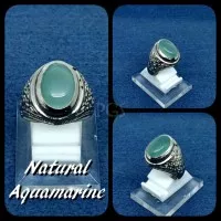 CINCIN BATU AKIK PERMATA NATURAL AQUAMARINE HIGH QUALITY PREMIUM