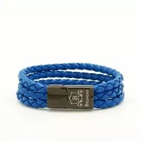 Gelang kulit domba asli Merk Belmont BELTION ocean blue