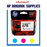 Ink/Tinta/Cartridge HP 678 Original Color/Colour/C/Cl/Warna New