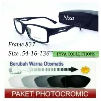 Frame Kacamata Pria Sporty Free Lensa Photocromic / Berubah Warna