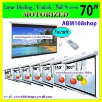 Layar 70" Motorized Wall Screen Projector/Proyektor utk BenQ InFocus
