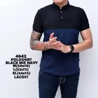 Kaos Six Polo Shirt Pria Black Navy | Baju Polo Kerah Shanghai