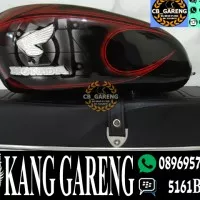 Tangki Glatik Hitam Merah / Tangki CB 100 Hitam Merah KEKINIAN